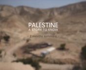 My 2 months in Palestine in a video summary.nBeit Sahur - Aida camp - Beit Jala - Bethlehem - Hebron - Jenin - Wadi Qilt - Umm Al KheirnnSpecial thanks to Frontera Roja for some footage. http://www.fronteraroja.esnHanine, thank you to have recorded « Raoui » from Souad Massi specially for me at 2 in the morning! :)nMore pictures : http://takeabreathphotography.wordpress.com