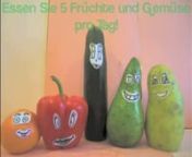 Projet publicité en allemand, mangez 5 fruits et légumes par jour.nMaster MPIM 2014/2015 - UBO BrestnnCrédits: Marwine Leilde &amp; Charlène Santais (réalisation, script, montage)