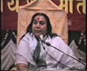 Archive video: H.H.Shri Mataji Nirmala Devi speaking in Marathi at a Sahaja Yoga public program in Shrirampur, Maharashtra, India. (1990-1211)