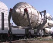 At the Baikonur Cosmodrome is the Proton-M, with aboard the W3D satellite from the French Eutelsat,driven to the launch platform.nnCredits: http://www.roscosmos.ru