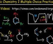 This organic chemistry video final exam review tutorial contains about 100 multiple choice practice test questions.nnHere&#39;s a list of topics contained in this video.n1.Tollen&#39;s Reagent - Ag2O, OH-, Ag(NH3)2+ - Oxidation of Aldehydes to Carboxylic Acidsn2.Radical Bromination - Benzylic Carbon / Side Chain Reaction - Br2 / hvn3.Identifying The Compound With The Lowest Pka Valuen4.IR Spectrum of Carboxylic Acids &amp; Alkynesn5.Benzene to m-ChloroBenzoic Acid Reaction Sequence - CH3Cl / A