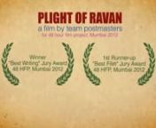 At 48 hours film competition - Mumbai 2012, Team Postmasters&#39; first baby &#39;Plight of Ravan&#39; won two jury awards :