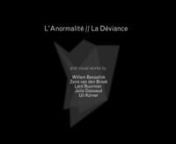 PAUME presents: the release of L´Anormalité // La Deviance, a meditation on the human condition in an indifferent suburban environment, featuring compositions by Martijn Pieck and new visual works by Willem Besselink, Zeno van den Broek, Lard Buurman, Julie Dassaud and Uli Kürner.nnThe album is available at www.paume.nl