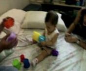 here&#39;s a video na kinuha ko while chloe is playing with my gift for her na Stacking Cups.