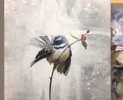 Full painting lessons ➜ https://www.livepaintinglessons.comnnFantails are small insectivorous birds of Australasia, Southeast Asia and the Indian subcontinent. When walking through the New Zealand forests these cute little birds often follow along behind you catching the little sandflies and mosquitoes disturbed by your presence. So cool!