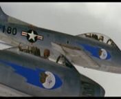 JET PILOT (1957) produced by Howard Hughes was shot between 1949-1951. Beautiful aerial cinematography in this Cold War film. TheUS Air Force allowed the use of: F-86 / B-36B / F-94A / EB50A / T-33A and the Bell X-1 that first broke the sound barrier. Shot on Kodak&#39;s first color negative film 5247.