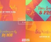 ✔️ Download here: nhttps://templatesbravo.com/vh/item/summer-beach-party-2016/16422111nnnnHello, Everyone!nnSummer Beach Party 2016is 100% After Effect Template (CS5 and above). Project is designed for Stylish, Elegant, Energy Summer Party’sFabulous RB music show, DrumBass party promos, DJ sets, Night Club Promo, radio stations, music and dance festival, etc. Promote your next Hot Summer Hilarious EnergySexy Music Event with this Pure elegant, modern video Template. Template can be