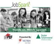 This is a training video for students participating in JASWIN and PEF&#39;s JobSpark event. JobSpark is a hands-on career expo for area 8th through 12th grade students.The event is meant to “spark” an interest in students and start them thinking about and preparing for future career pathways. Students will learn about skills needed for jobs that will be in demand when they graduate, while utilizing equipment and performing activities used in those jobs daily.