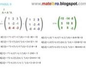 Invata cum sa rezolvi o matrice de tipul A&#2