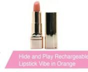 https://www.pinkcherry.com/products/hide-and-play-rechargeable-lipstick-vibe-1 (PinkCherry US)nhttps://www.pinkcherry.ca/products/hide-and-play-rechargeable-lipstick-vibe-1 (PinkCherry Canada)nnnMaking it a sexy snap to tuck portable pleasure into a purse, pocket, glove compartment or makeup case, CalExotic&#39;s Hide and Play Rechargeable Lipstick Vibe, along with tons of potential for on-the-fly stimulation, also features worry-free USB charging and 10 dreamy modes of vibration.nnLike its namesa