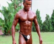 Junior bodybuilder Tun Win Niang from Myanmar at the 2010 South East Asian Bodybuilding Championships in Singapore.