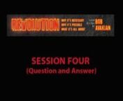 Revolution: Why It&#39;s Necessary, Why It&#39;s Possible, What It&#39;s All About: a film of a talk by Bob Avakian. SESSION 4, questions and answersnnSmoke weed in socialism? - 0:00nDifficulty for proletarians to get active? - 2:45nChange for women in a new society? - 8:46nAnother war for election purposes? (pyramid) - 16:11nWhat made you not believe in god? - 36:46nFirst thought on 9/11? - 49:23nHow to reach the proletariat? - 49:53nMore on 9/11? - 55:08nWhen will people fight for a different future? - 63