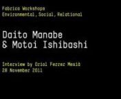 DAITO MANABE - INTERVIEW from daito