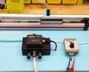 This system allows you to take the rodless cylinder on your machine and hold it at any position or follow a profile from your PLC. This example uses the Enfield S2 paired with a Parker Origa cylinder and a Balluff Micropulse sensor.