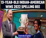 13-year-old Harini Logan wins the 2022 Scripps National Spelling Bee after the tiebreaker. Logan was eliminated from the Scripps National Spelling Bee once, then reinstated. &#60;br/&#62; &#60;br/&#62;#HariniLogan #SpellingBee #Culture