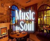 Cozy Coffee Shop Ambience - Relaxing Smooth Jazz Music with Rain Sounds at Night