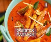 Drumstick Pulimunchi &#124; Mangalore Drumstick Veg curry &#124; Drumstick Recipes &#124; Drumstick Pulimunchi Tulu Recipe &#124; How to Make Drumstick Pulimunchi Recipe at Home &#124; Spicy Veg Drumstick Curry &#124; Spicy and Tangy Drumstick Masala Curry &#124; Drumstick Pulimunchi Recipe &#124; Tulunada Special Drumstick Pulimunchi &#124; Get Curried &#124; The Bombay Chef - Varun Inamdar &#60;br/&#62;&#60;br/&#62;Learn how to make Drumstick Pulimunchi with our Chef Varun Inamdar.&#60;br/&#62;0.01 - Introduction &#60;br/&#62;&#60;br/&#62;Drumstick Pulimunchi Recipe Ingredients -&#60;br/&#62;To Make Pulimunchi Paste -&#60;br/&#62;1 tsp Black Peppercorns (roasted) &#60;br/&#62;1.1/2 tbsp Coriander Seeds (roasted) &#60;br/&#62;1 tsp Carom Seeds (roasted) &#60;br/&#62;1 tsp Cumin Seeds (roasted) &#60;br/&#62;1 tsp Fenugreek Seeds (roasted) &#60;br/&#62;8-10 Dry Red Chillies (roasted) &#60;br/&#62;1 Onion (Sliced)&#60;br/&#62;1 inch Ginger (chopped)&#60;br/&#62;6-8 Garlic Cloves (Peeled)&#60;br/&#62;1/2 Turmeric Powder&#60;br/&#62;1/2 Cup Tamarind Pulp (soaked in Water )&#60;br/&#62;2 tbsp Oil&#60;br/&#62;10-15 Curry Leaves&#60;br/&#62;1 Onions (chopped)&#60;br/&#62;1-inch Ginger (juliennes)&#60;br/&#62;4 Green Chillies (slit)&#60;br/&#62;Water&#60;br/&#62;4 Drumsticks&#60;br/&#62;Salt ( as per taste)&#60;br/&#62;Pulimunchi Paste &#60;br/&#62;&#60;br/&#62;Second Tempering :&#60;br/&#62;2 tbsp Coconut Oil&#60;br/&#62;5-6 Garlic Cloves (Chopped)