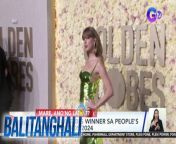 Another bejeweled moment para kay Taylor Swift!&#60;br/&#62;&#60;br/&#62;&#60;br/&#62;Balitanghali is the daily noontime newscast of GTV anchored by Raffy Tima and Connie Sison. It airs Mondays to Fridays at 10:30 AM (PHL Time). For more videos from Balitanghali, visit http://www.gmanews.tv/balitanghali.&#60;br/&#62;&#60;br/&#62;#GMAIntegratedNews #KapusoStream&#60;br/&#62;&#60;br/&#62;Breaking news and stories from the Philippines and abroad:&#60;br/&#62;GMA Integrated News Portal: http://www.gmanews.tv&#60;br/&#62;Facebook: http://www.facebook.com/gmanews&#60;br/&#62;TikTok: https://www.tiktok.com/@gmanews&#60;br/&#62;Twitter: http://www.twitter.com/gmanews&#60;br/&#62;Instagram: http://www.instagram.com/gmanews&#60;br/&#62;&#60;br/&#62;GMA Network Kapuso programs on GMA Pinoy TV: https://gmapinoytv.com/subscribe