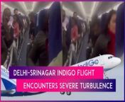 In a terrifying incident, a Delhi-Srinagar IndiGo flight faced severe turbulence due to bad weather. The flight, 6E6125, faced turbulence due to bad weather. A video of the incident has gone viral. Passengers on board the flight can be seen trembling in fear as they tightly hold on to their chairs. The IndiGo flight 6E6125 had departed from Delhi’s Indira Gandhi International (IGI) airport at 5:25 PM and encountered turbulence caused by intense rainfall, reported IANS. In a statement, the airline said, “We regret the inconvenience caused to passengers due to the inclement weather.”&#60;br/&#62;