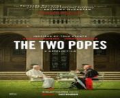 The Two Popes is a 2019 biographical drama film directed by Fernando Meirelles and written by Anthony McCarten, adapted from McCarten&#39;s play The Pope which premiered at Royal &amp; Derngate Theatre in 2019.[3][4] Predominantly set in Vatican City in the aftermath of the Vatican leaks scandal, the film follows Pope Benedict XVI, played by Anthony Hopkins, as he attempts to convince Jorge Mario Cardinal Bergoglio, played by Jonathan Pryce, to reconsider his decision to resign as an archbishop as he confides his own intentions to abdicate the papacy.