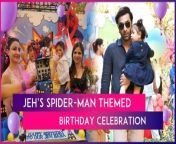Kareena Kapoor Khan and Saif Ali Khan’s second child, Jeh, turned three on February 21. The Bollywood power couple hosted a Spider-Man themed party to celebrate the special occasion. The intimate gathering saw family and friends in attendance, with Ranbir Kapoor alongside his daughter Raha and niece Samara, Sonam Kapoor with her son Vayu, and many others captured at Jeh’s third birthday celebration. Pictures and videos from the event are capturing hearts on the internet.&#60;br/&#62;