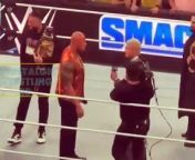 Cody Rhodes slap the taste out of The Rock mouth on WWE SMACKDOWN