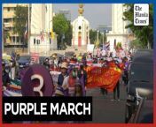 Hundreds march in Thai capital on International Women&#39;s Day&#60;br/&#62;&#60;br/&#62;Hundreds of women in Bangkok march from Democracy Monument to Government House, where the Thai Prime Minister works. They wore purple and called for better maternity leave laws in the country.&#60;br/&#62;&#60;br/&#62;Video by AFP&#60;br/&#62;&#60;br/&#62;Subscribe to The Manila Times Channel - https://tmt.ph/YTSubscribe &#60;br/&#62; &#60;br/&#62;Visit our website at https://www.manilatimes.net &#60;br/&#62; &#60;br/&#62;Follow us: &#60;br/&#62;Facebook - https://tmt.ph/facebook &#60;br/&#62;Instagram - https://tmt.ph/instagram &#60;br/&#62;Twitter - https://tmt.ph/twitter &#60;br/&#62;DailyMotion - https://tmt.ph/dailymotion &#60;br/&#62; &#60;br/&#62;Subscribe to our Digital Edition - https://tmt.ph/digital &#60;br/&#62; &#60;br/&#62;Check out our Podcasts: &#60;br/&#62;Spotify - https://tmt.ph/spotify &#60;br/&#62;Apple Podcasts - https://tmt.ph/applepodcasts &#60;br/&#62;Amazon Music - https://tmt.ph/amazonmusic &#60;br/&#62;Deezer: https://tmt.ph/deezer &#60;br/&#62;Stitcher: https://tmt.ph/stitcher&#60;br/&#62;Tune In: https://tmt.ph/tunein&#60;br/&#62; &#60;br/&#62;#TheManilaTimes&#60;br/&#62;#tmtnews &#60;br/&#62;#bangkok &#60;br/&#62;#internationalwomensday &#60;br/&#62;#womensmonth