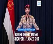 Yemen&#39;s Houthi group launched an unsuccessful missile attack on a Singapore-flagged commercial ship in the Gulf of Aden on Friday, continuing their escalation of tension in the region.