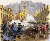 This Day in History:, The Boston Massacre.&#60;br/&#62;March 5, 1770.&#60;br/&#62;A skirmish in front of the Boston Custom House &#60;br/&#62;between British soldiers and angry colonists ended in &#60;br/&#62;violence when the troops opened fire on the crowd.&#60;br/&#62;Three Americans were killed instantly and several &#60;br/&#62;other men eventually died from their injuries.&#60;br/&#62;The incident followed several years of tensions &#60;br/&#62;and violence in colonial Massachusetts.&#60;br/&#62;... partly due to revenue duties imposed on the colonists by &#60;br/&#62;the Townshed Acts passed by British Parliament.&#60;br/&#62;The violence turned colonial sentiment against &#60;br/&#62;the British and King George in the years leading &#60;br/&#62;up to the American Revolution.&#60;br/&#62;John Adams wrote that the &#92;