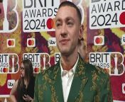 Olly Alexander stepped out at the BRIT Awards red carpet in London. It comes as the Years &amp; Years singer gears up to perform at this year&#39;s Eurovision song contest in Malmo, Sweden, in May. Report by Kennedyl. Like us on Facebook at http://www.facebook.com/itn and follow us on Twitter at http://twitter.com/itn