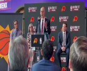 NBA commissioner Adam Silver officially announced the 2027 NBA All-Star Game will be hosted by the Phoenix Suns.