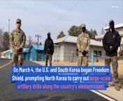 Tensions Rise Amid , US-South Korea , Military Drills.&#60;br/&#62;&#39;Newsweek&#39; reports that North Korea has issued &#60;br/&#62;a clear warning to the United States and South &#60;br/&#62;Korea in response to annual joint military exercises. .&#60;br/&#62;&#39;Newsweek&#39; reports that North Korea has issued &#60;br/&#62;a clear warning to the United States and South &#60;br/&#62;Korea in response to annual joint military exercises. .&#60;br/&#62;On March 4, the U.S. and South Korea began Freedom &#60;br/&#62;Shield, prompting North Korea to carry out large-scale &#60;br/&#62;artillery drills along the country&#39;s western coast.&#60;br/&#62;On March 4, the U.S. and South Korea began Freedom &#60;br/&#62;Shield, prompting North Korea to carry out large-scale &#60;br/&#62;artillery drills along the country&#39;s western coast.&#60;br/&#62;The large-scale war drills staged &#60;br/&#62;by the world&#39;s biggest nuclear weapons &#60;br/&#62;state ... in the Korean Peninsula, where &#60;br/&#62;a nuclear war may be ignited even with &#60;br/&#62;a spark, can never be called &#39;defensive.&#39;, Korean Central News Agency, via &#39;Newsweek&#39;.&#60;br/&#62;North Korea&#39;s long-range artillery display &#60;br/&#62;is meant to reinforce perception of the &#60;br/&#62;nation&#39;s formidable military capabilities. .&#60;br/&#62;The North Korean provocations that &#60;br/&#62;Kim Jong Un enjoys the most, and the &#60;br/&#62;South Korean military is most nervous &#60;br/&#62;about, are ballistic-missile and long-&#60;br/&#62;range-multiple-rocket-launcher fire. , Kim Minseok, research fellow at the &#60;br/&#62;Korea Defense and Security Forum, via &#39;Newsweek&#39;.&#60;br/&#62;However, North Korea used 122 mm, &#60;br/&#62;130 mm, 155 mm, [and] 220 mm field &#60;br/&#62;artillery and multiple rocket launchers &#60;br/&#62;in this drill—no large 400-plus mm &#60;br/&#62;multiple rocket launchers and&#60;br/&#62;short-range ballistic missiles. , Kim Minseok, research fellow at the &#60;br/&#62;Korea Defense and Security Forum, via &#39;Newsweek&#39;.&#60;br/&#62;South Korea&#39;s Joint Chiefs of Staff are closely &#60;br/&#62;monitoring North Korea&#39;s military activity amid &#60;br/&#62;the ongoing Freedom Shield joint military exercises.&#60;br/&#62;Reuters reports that this year&#39;s exercises &#60;br/&#62;involve twice the number of troops &#60;br/&#62;than previous iterations.&#60;br/&#62;North Korea&#39;s artillery fire drills are &#60;br/&#62;demonstrations to show off their &#60;br/&#62;numbers, not tactical exercises. &#60;br/&#62;Firing hundreds of field artillery &#60;br/&#62;pieces at once in a dense area &#60;br/&#62;only measures that they were fired. , Kim Minseok, research fellow at the &#60;br/&#62;Korea Defense and Security Forum, via &#39;Newsweek&#39;.&#60;br/&#62;Modern artillery combat is more &#60;br/&#62;about firing accurately from &#60;br/&#62;a dispersed position, like the &#60;br/&#62;&#39;shoot and scoot&#39; artillery tactic. , Kim Minseok, research fellow at the &#60;br/&#62;Korea Defense and Security Forum, via &#39;Newsweek&#39;