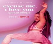 Ariana Grande: Excuse Me, I Love You (stylized in all lowercase) is a 2020 American concert film that follows Ariana Grande on-stage and behind the scenes of the Sweetener World Tour in 2019.[1] The film was released on December 21, 2020, on Netflix, in commemoration of the first anniversary of the tour&#39;s conclusion.[2][3] The release of the film was preceded by the live album K Bye for Now (SWT Live) (2019), which was released a year prior and features audio recordings from said tour.