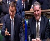 Jeremy Hunt joked Keir Starmer needed to ‘shed a few pounds’ during the spring Budget.Source: Reuters