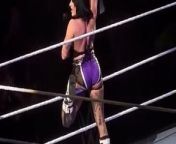 Rhea Ripley after her victory over Nia Jax & Shayna Bayzler WWE Road To Wrestlemania Augusta Dark Match from rhea ripley gives nia jax stinkface at live