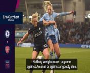Chelsea&#39;s Erin Cuthbert said she&#39;s looking forward to playing Arsenal in the race for the WSL title