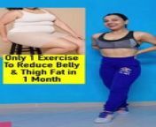 Lose belly and thigh fat in just 1 month with this easy exercise #losebellyfat #shorts #thighs from fat wo