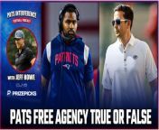 The Athletic&#39;s NFL National Insider Jeff Howe returns to run down whether seven Patriots free agency statements are true or false and discuss initial impressions of the Jerod Mayo-Eliot Wolf regime. &#60;br/&#62;&#60;br/&#62;﻿You can also listen and Subscribe to Pats Interference on iTunes, Spotify, Stitcher, and at CLNSMedia.com two times a week!&#60;br/&#62;&#60;br/&#62;Get in on the excitement with PrizePicks, America’s No. 1 Fantasy Sports App, where you can turn your hoops knowledge into serious cash. Download the app today and use code CLNS for a first deposit match up to &#36;100! Pick more. Pick less. It’s that Easy! &#60;br/&#62;&#60;br/&#62;Football season may be over, but the action on the floor is heating up. Whether it’s Tournament Season or the fight for playoff homecourt, there’s no shortage of high stakes basketball moments this time of year. Quick withdrawals, easy gameplay and an enormous selection of players and stat types are what make PrizePicks the #1 daily fantasy sports app!