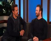 Chris Evans and Robert Downey Jr. recall filming Captain America: Civil War during a hot month in Atlanta.