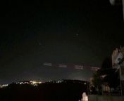 Barrages of glowing objects were seen flying through the sky over Israel and the West Bank in the early hours of Sunday (April 14), as Iran launched drones and missile attacks at Israel. - REUTERS