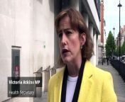 Health Secretary Victoria Atkins says the government is trying to de-escalate tensions in the Middle East following Iran&#39;s attack on Israel. Report by Etemadil. Like us on Facebook at http://www.facebook.com/itn and follow us on Twitter at http://twitter.com/itn