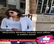 Shamita Shetty heads out after a salon sesh