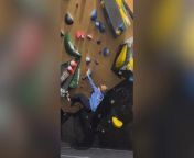 Bridgerton actress Ruby Barker shared video on her Instagram page of her falling and breaking her arm whilst bouldering at a Leeds climbing centre.