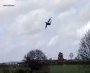 Low-flying military aircraft spotted over Kent village from village lady delivery baby video