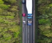 Incredible drone footage of wind turbine blade being transported&#60;br/&#62;The footage and images were taken along the A1079 just outside Beverley as the blade made the approach to Killingwoldgraves Roundabout.&#60;br/&#62;ALL CREDIT: BAXTER MEDIA