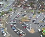 The footage shows a packed out Doncaster Market car park.