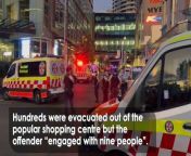 At least six people have been killed in a stabbing attack at a Sydney shopping centre on Saturday. Several others, including a small child, were also seriously injured, police confirmed. A male began stabbing multiple people in Westfield Bondi Junction just before 16:00 local time. Hundreds were evacuated out of the popular shopping centre but the offender “engaged with nine people”. A spokesperson from New South Wales Police confirmed that the attacker was confronted by an officer who shot him dead. Officials said he was a 40-year-old man who was “known to the police” but questions remain on the motive of the attack. Police believe the offender “acted alone” and are “content that there is no continuing threat”. Report by Bangurak. Like us on Facebook at http://www.facebook.com/itn and follow us on Twitter at http://twitter.com/itn
