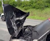 Drivers faced delays following a large car fire on one of the main roads leading into Hartlepool.