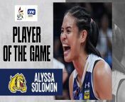 Alyssa Solomon accounts for almost a full set of points as NU grounds Ateneo in a UAAP sweep.