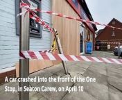 One Hartlepool business has been forced to temporarily close its doors to the public after a car drove into the front of the store.&#60;br/&#62;&#60;br/&#62;